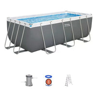 Piscina bestway 56456 7 power steel con accessori grigio
