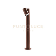 GES1111- PALETTO IN ALLUMINIO 1 LUCE ATTACCO GU10 MARRONE IP65 H.70CM