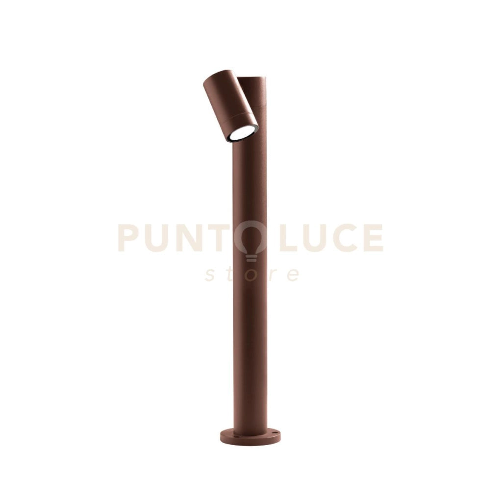 GES1111- PALETTO IN ALLUMINIO 1 LUCE ATTACCO GU10 MARRONE IP65 H.70CM