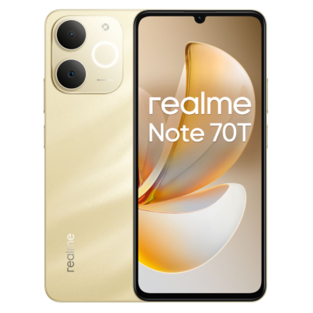 Smartphone realme note 70t 4+256gb duos beach gold - 6941764469686