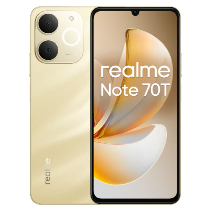 Smartphone realme note 70t 4+256gb duos beach gold - 6941764469686