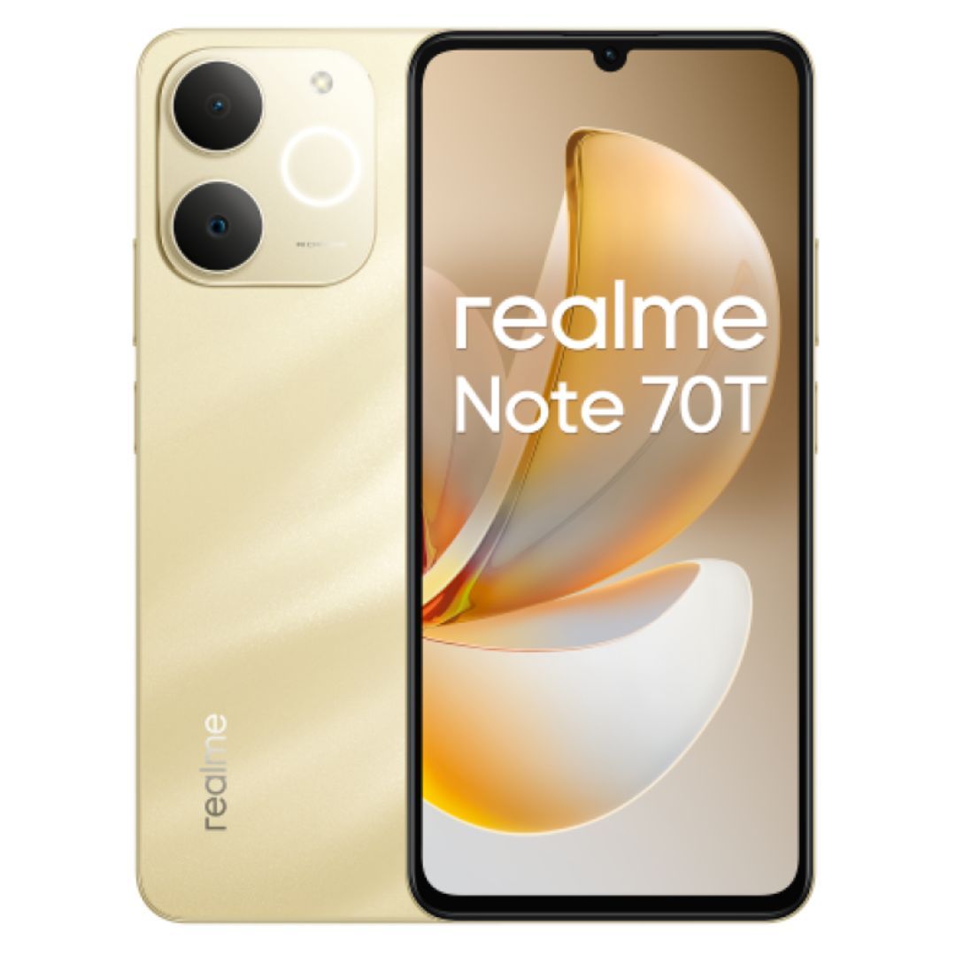 Smartphone realme note 70t 4+256gb duos beach gold - 6941764469686