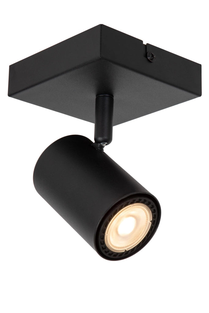Faretto soffitto AMIGO 1xGU10 nero quadrato Lucide