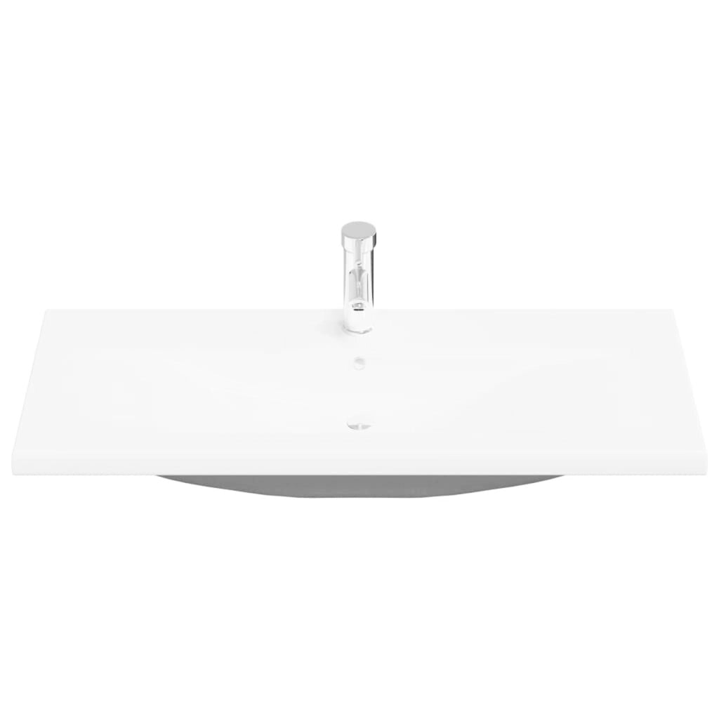 Mobile lavabo con lavabo integrato in legno ingegnerizzato rovere nero