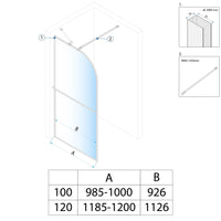 Parete Doccia Rea Sky Brush Gold 100