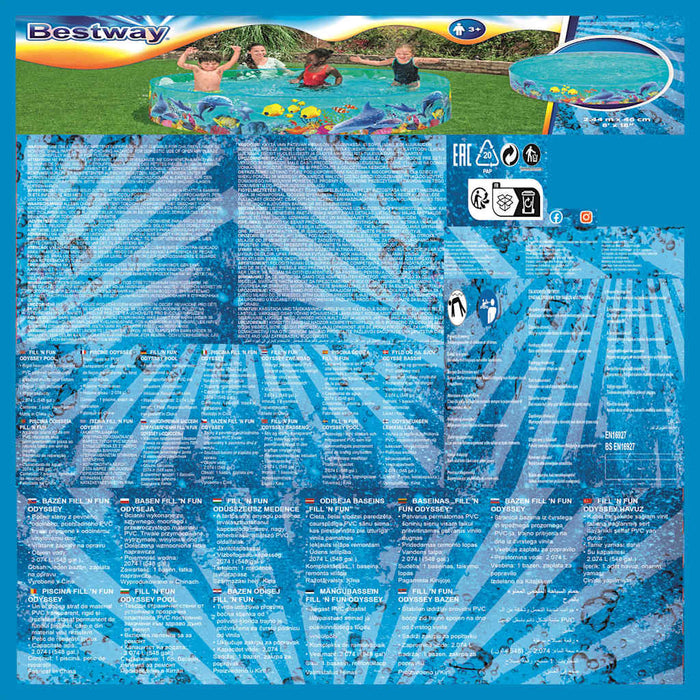 Bestway Piscina Fill 'N Fun Odyssey 244x46 cm 92909