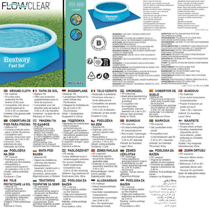 Bestway Telo di Protezione per Piscina Flowclear 274x 274 cm 92884