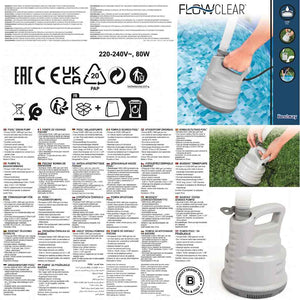 Bestway Pompa di Drenaggio Piscina Bianca 93803