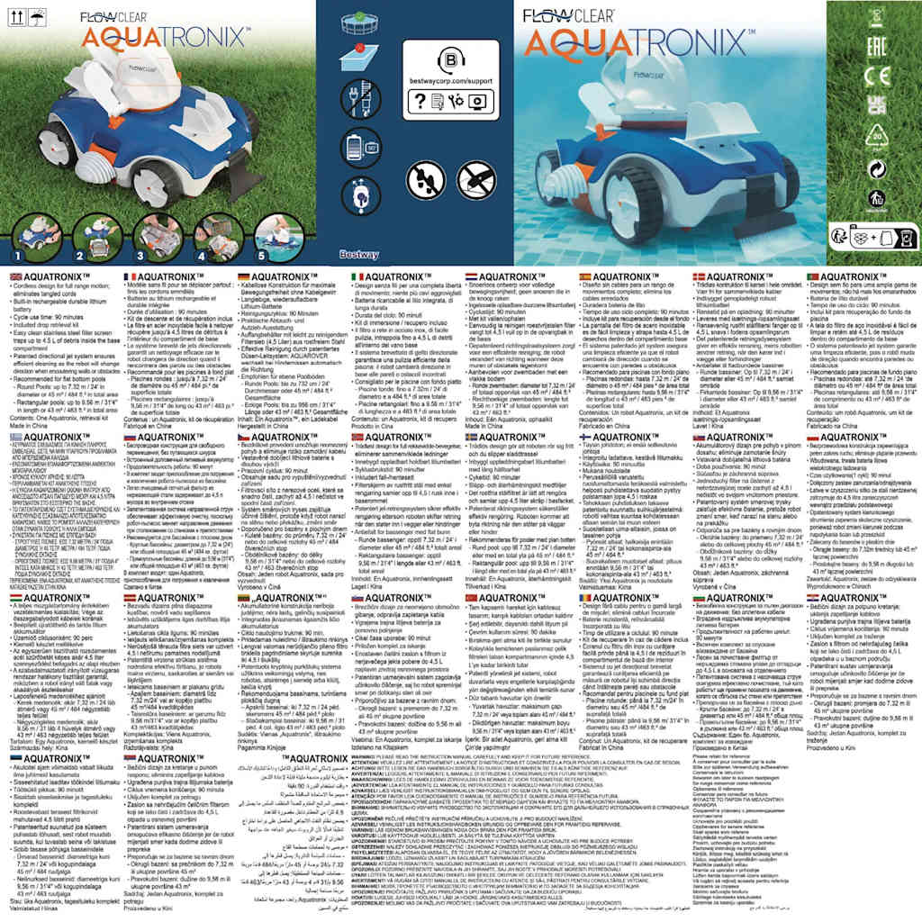 Bestway Robot Pulitore per Piscine Flowclear Aquatronix 58482 91634