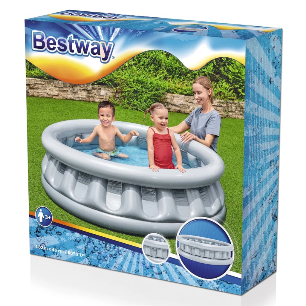 Bestway Piscina Space Ship Rotonda 152x43 cm Argento 441129