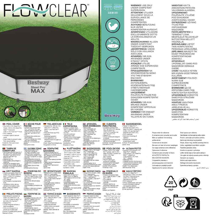 Bestway Copertura per Piscina Flowclear 305 cm 92071