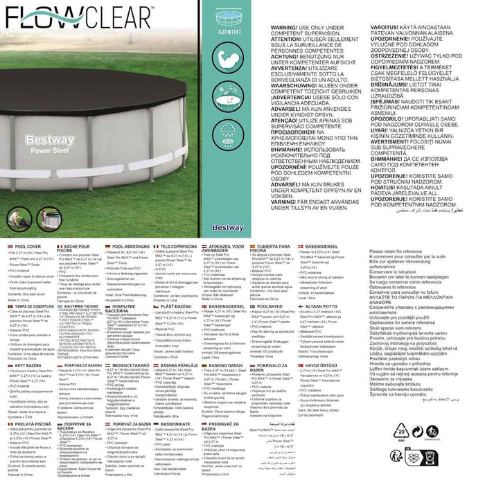 Bestway Copertura per Piscina Flowclear 427 cm 92073