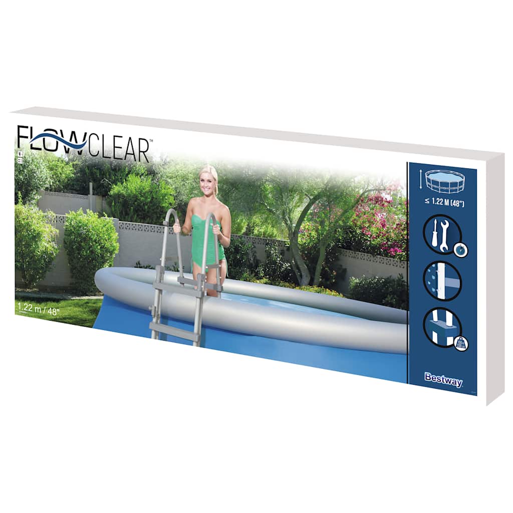 Bestway Scaletta per Piscina Flowclear a 4 Gradini 122 cm 93113
