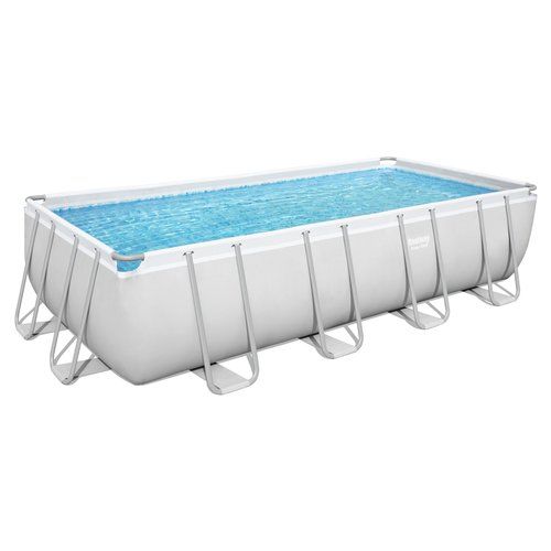 Bestway power steel 56671 piscina fuori terra piscina con bordi piscina rettangolare 11532 l grigio - 56671 2