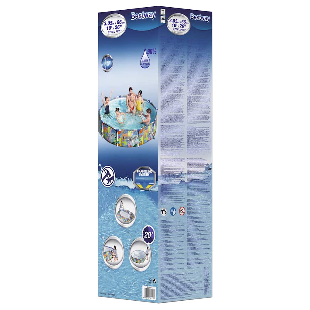 Bestway Piscina con Telaio Steel Pro 305x66 cm 92064