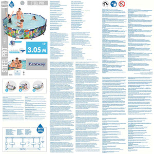 Bestway Piscina con Telaio Steel Pro 305x66 cm 92064