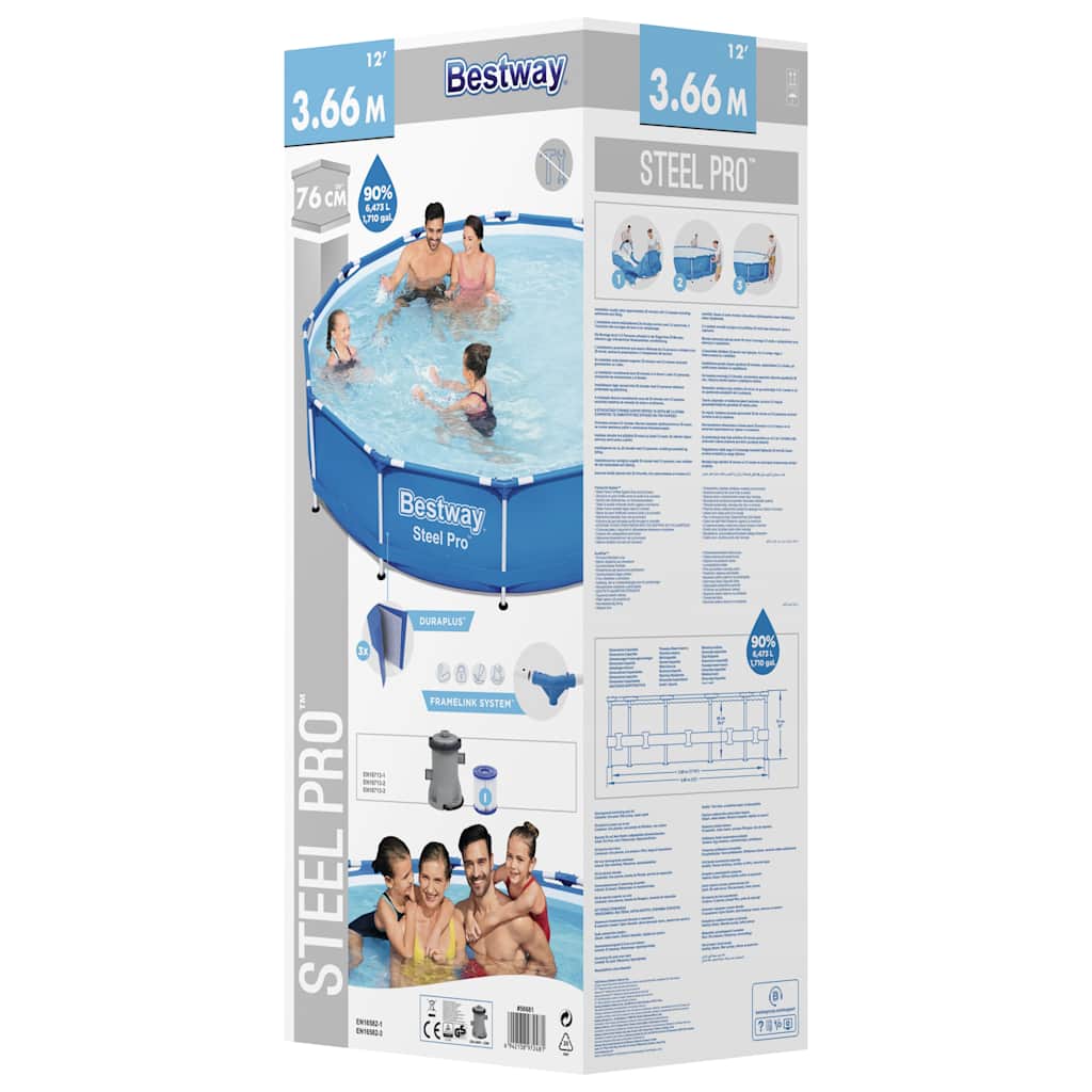 Bestway Piscina con Telaio Steel Pro 366x76 cm 92914