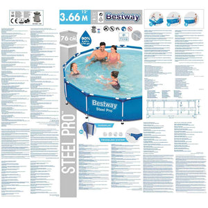 Bestway Piscina con Telaio Steel Pro 366x76 cm 92914