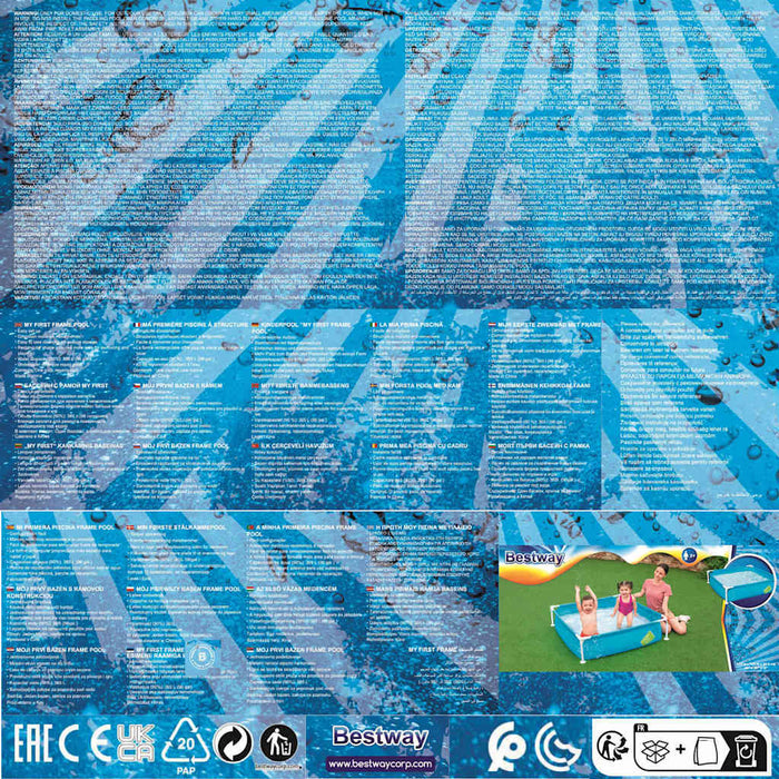 Bestway Piscina My First Frame Pool 122x122x30,5 cm 92868
