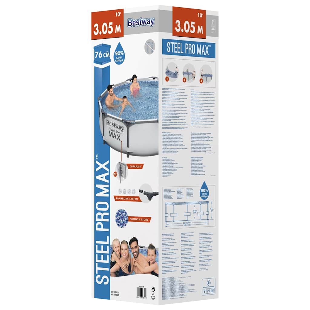 Bestway Set Piscina Steel Pro MAX 305x76 cm 92829