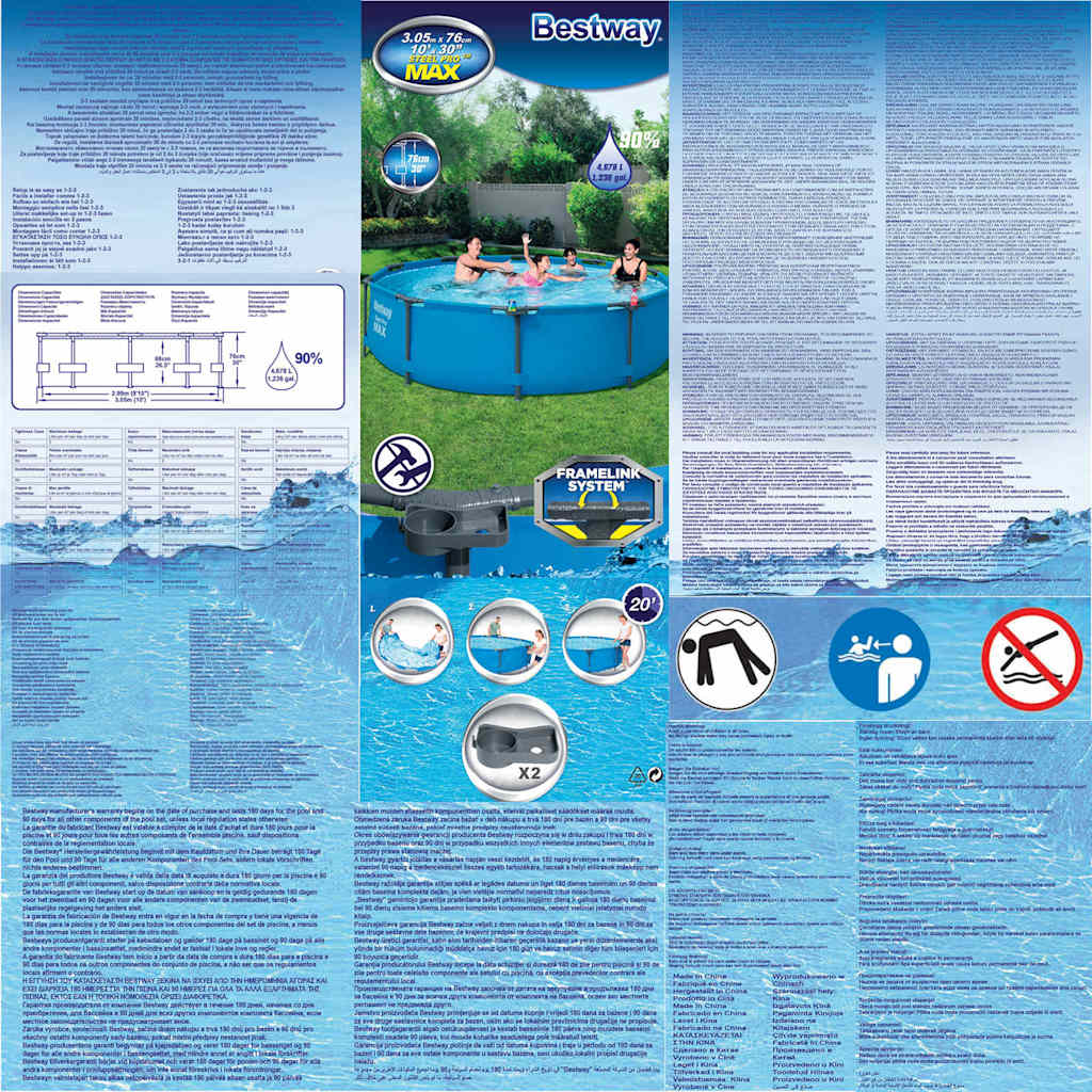 Bestway Set Piscina Steel Pro MAX 305x76 cm 92829