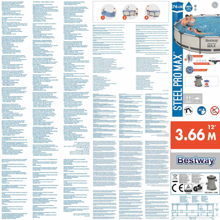 Bestway Set Piscina Steel Pro MAX 366x76 cm 92835