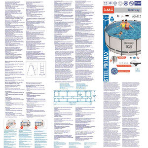 Bestway Set Piscina Steel Pro MAX Rotonda 366x122 cm 92833