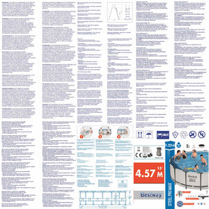 Bestway Set Piscina Fuori Terra Steel Pro MAX Rotonda 457x122 cm 92815