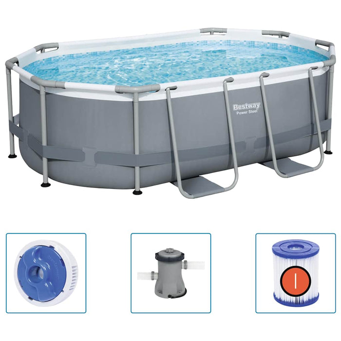Bestway Piscina Fuori Terra Ovale Power Steel 305x200x84 cm 92857