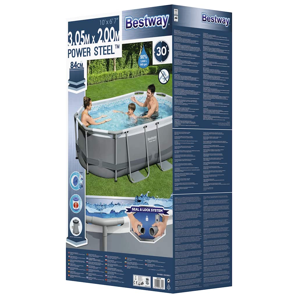 Bestway Piscina Fuori Terra Ovale Power Steel 305x200x84 cm 92857