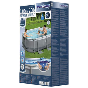 Bestway Piscina Fuori Terra Ovale Power Steel 305x200x84 cm 92857