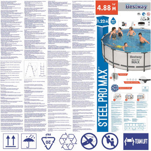 Bestway Set Piscina Steel Pro MAX 488 x 122 cm 92851