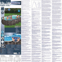 Bestway Set Piscina Ovale Power Steel 488x305x107 cm 92860