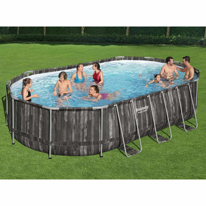 Bestway Set Piscina Ovale Power Steel 488x305x107 cm 92860
