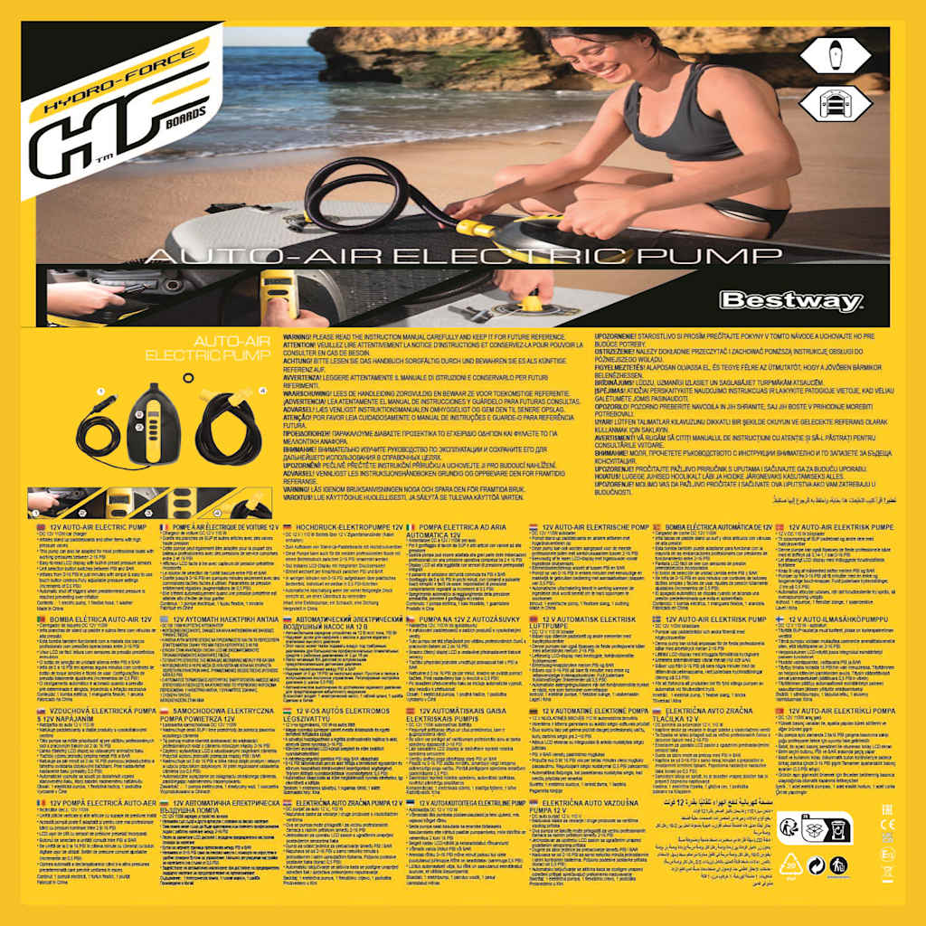 Bestway Pompa d'Aria Elettrica Hydro-Force 12V 92896