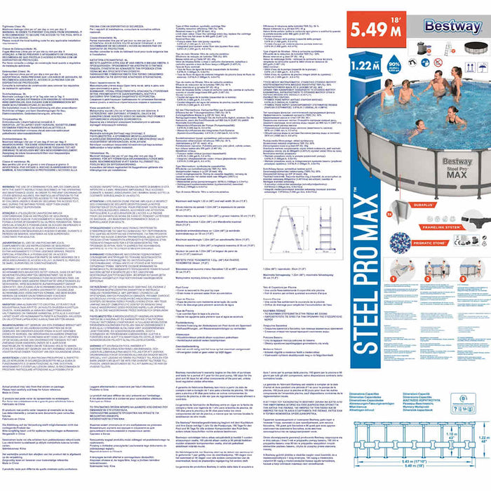 Bestway Steel Pro MAX Set Piscina 549x122 cm 93106