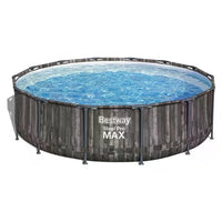 Piscina bestway 5614z steel pro max con accessori effetto legno
