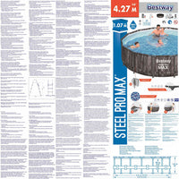 Bestway Set Piscina Steel Pro MAX Rotonda 427x107 cm 92859