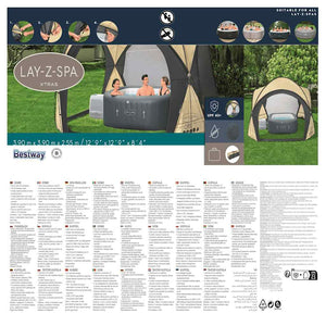 Bestway Lay-Z-Spa Tenda a Cupola per Vasca Idromassaggio 390x390x255cm 92889