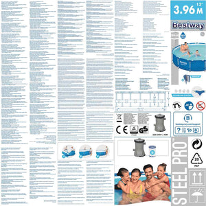 Bestway Steel Pro Telaio Piscina 396x84 cm 92915