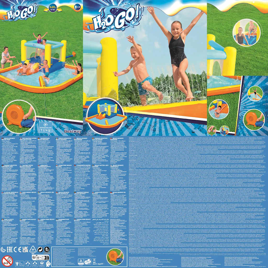 Bestway Parco Acquatico Gonfiabile per Bambini H2OGO Beach Bounce 93349