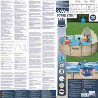 Bestway Set Piscina con Tettoia Power Steel 396x107 cm 92864