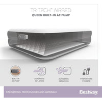 Bestway Materasso ad Aria Tritech per 2 Persone 203x152x42 cm Beige