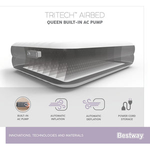 Bestway Materasso ad Aria Tritech per 2 Persone 203x152x42 cm Beige