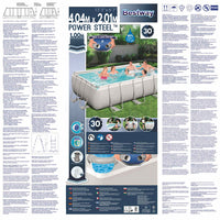 Bestway Power Steel Set Piscina Rettangolare 404x201x100 cm 92816