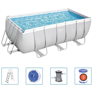 Bestway Set Piscina Power Steel Rettangolare 412x201x122 cm cod mxl 26358