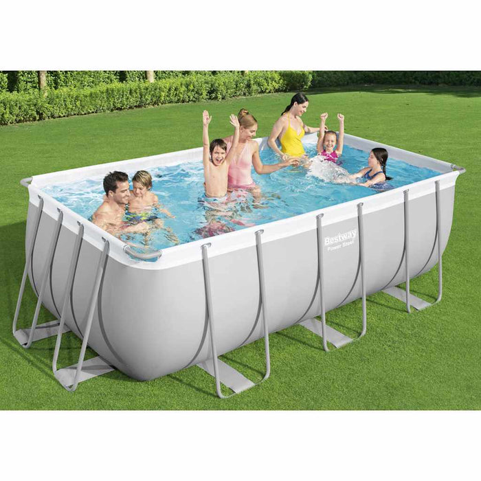 Bestway Set Piscina Power Steel Rettangolare 412x201x122 cm 92823