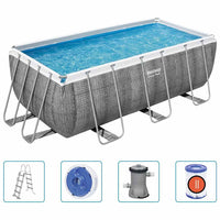 Bestway Set Piscina Power Steel Rettangolare 412x201x122 cm 92828