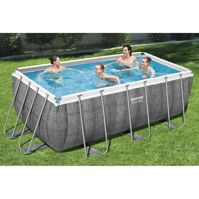 Bestway Set Piscina Power Steel Rettangolare 412x201x122 cm 92828