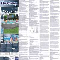 Bestway Set Piscina Ovale Power Steel 488x305x107 cm 92818